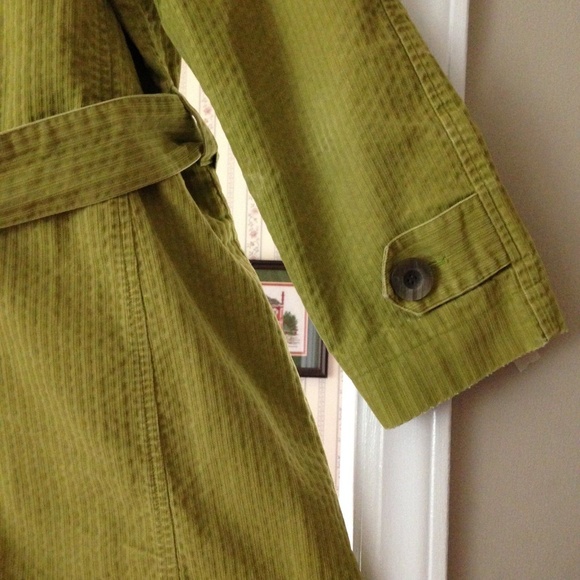 J Jill Jacket Coat Green Corduroy Belt *Read - Picture 5 of 8